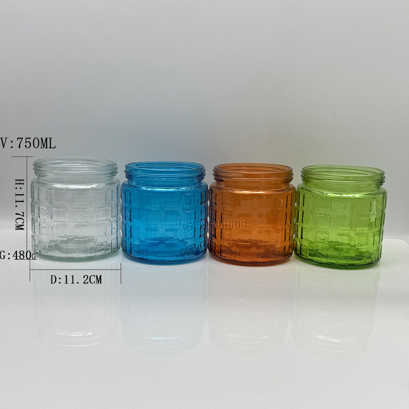 Round  Empty Extra Large Luxury Wide Mouth Big Glass Jar For Candle Making Wholesale