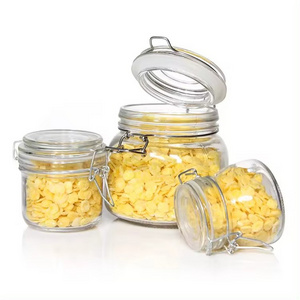 Glass Food Storage Jars With Metal Clip Glass Jars Supplier Swing Top Glass Storage Jar