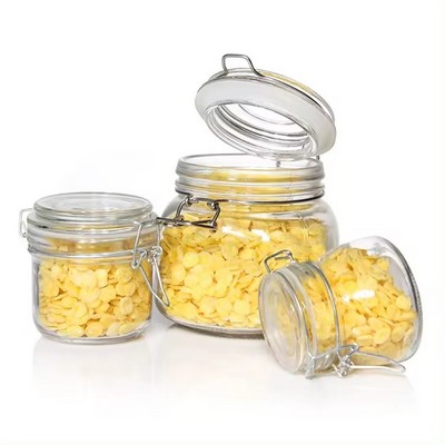 Glass Food Storage Jars With Metal Clip Glass Jars Supplier Swing Top Glass Storage Jar