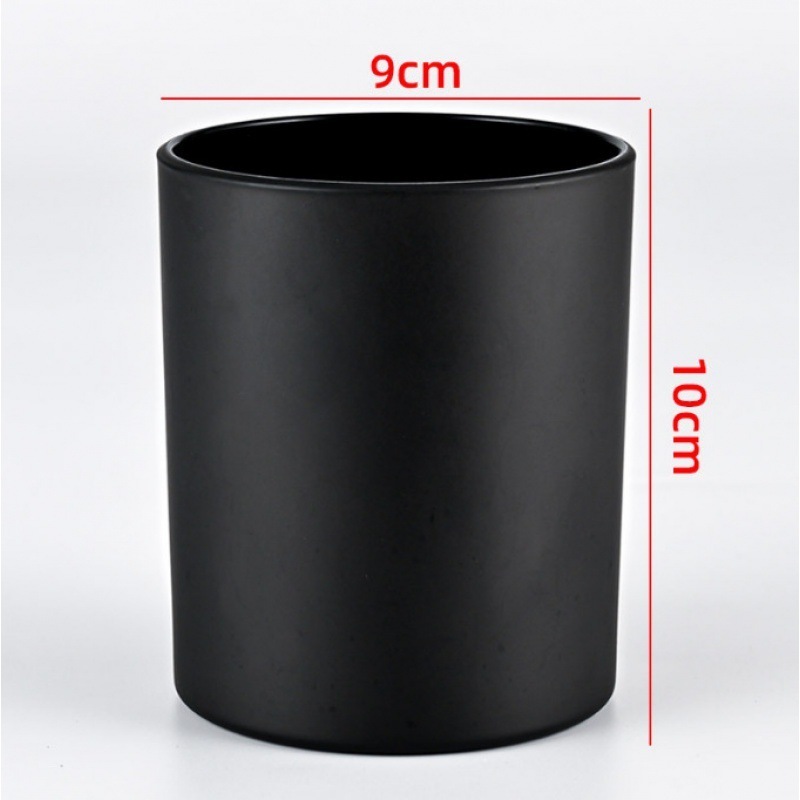 Hot Sale Frosted Jars For Candle Making Wholesale Candle Jars Matte Black Candle Containers With Lids