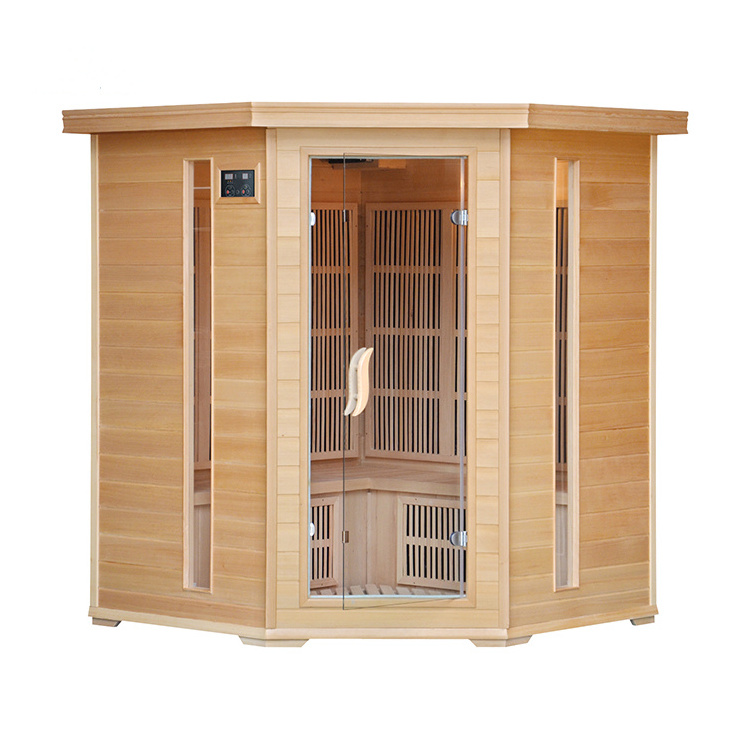 Factory Direct Sale Sauna 4 People 1500*890*842*1900mm Far Infrared Steam Sauna Wooden Room