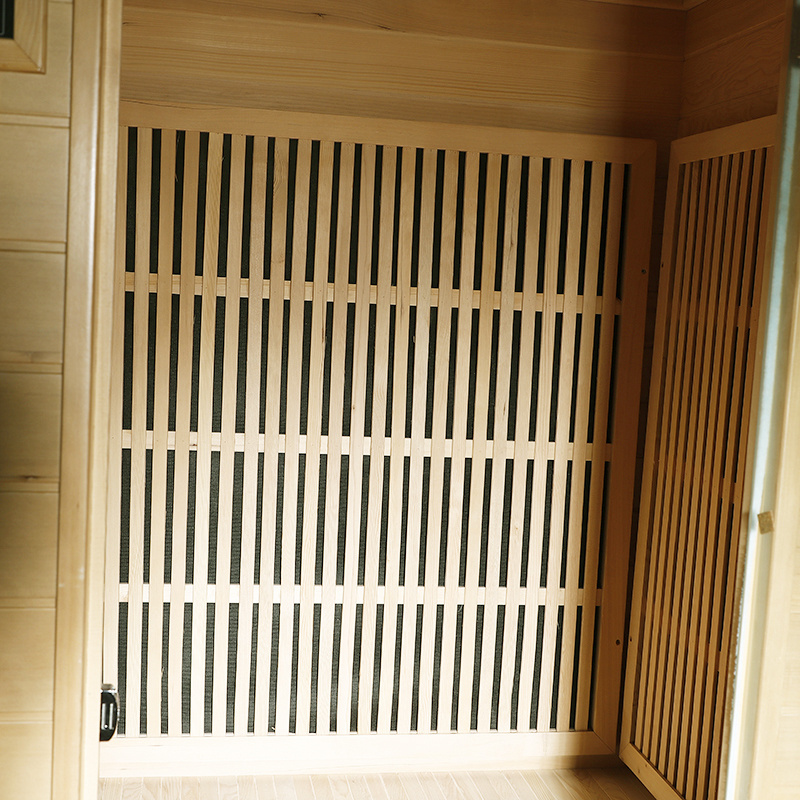 New generation 2 person capacity infrared sauna for family use solid wood indoor sauna and steam combined