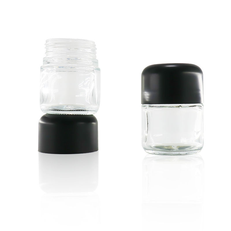 Hot sell cheap 1 oz 2 oz 3 oz 4 oz Clear Child Proof Resistant Glass Jars with Lids