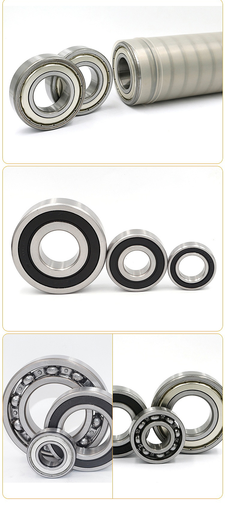 High Precision Manufacture 6200 6201 6202 6203 6204 6205 6206 6207 6208 Seals Deep Groove Ball Bearing