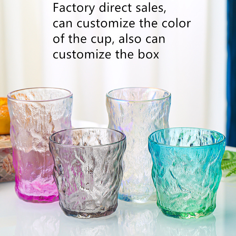 Japanese Glacier Cup Gradient Glass Cup Thickened Glass Mug drinking cup beer Glass