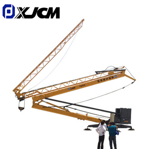 2 Ton Mini Mobile Construction Tower Crane CE Provided Tower Crane Spare Parts Yellow Remote Control Self Erecting Tower Crane