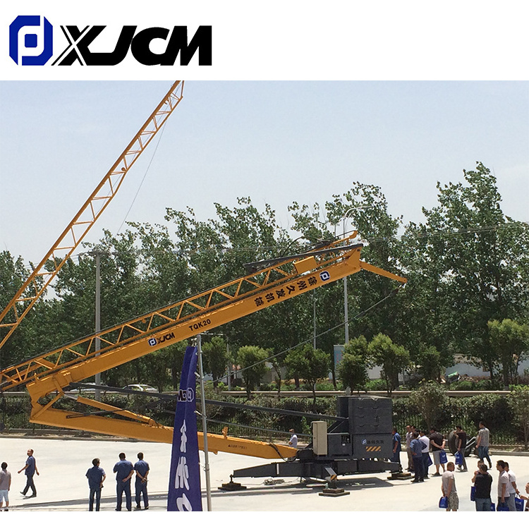 JFYT2527-30 Mini Tower Crane CE Provided Yellow 27m Jib Length 3ton Mini Self Erecting Mobile Foldable Tower Crane Construction