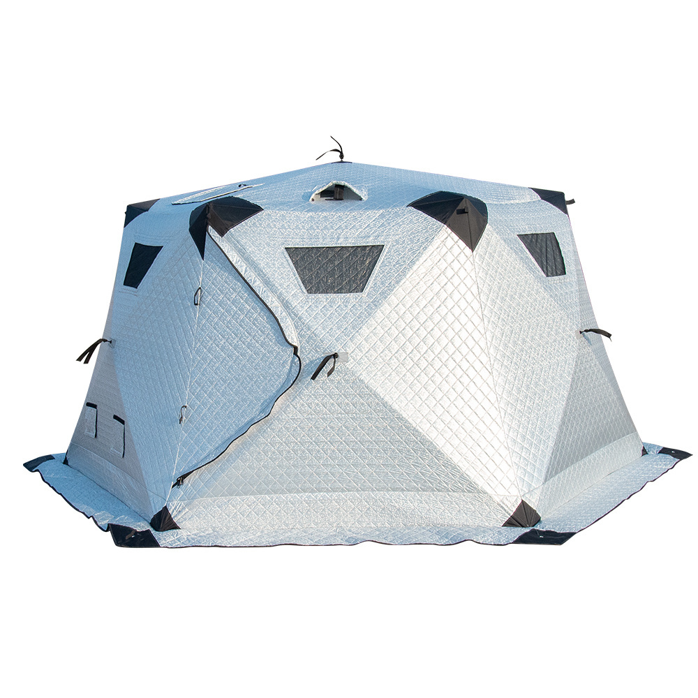 OEM Insulated Large Camping Tent Outdoor Hexagonal Pop-up Ice Fishing Tent Portable Sauna Tent