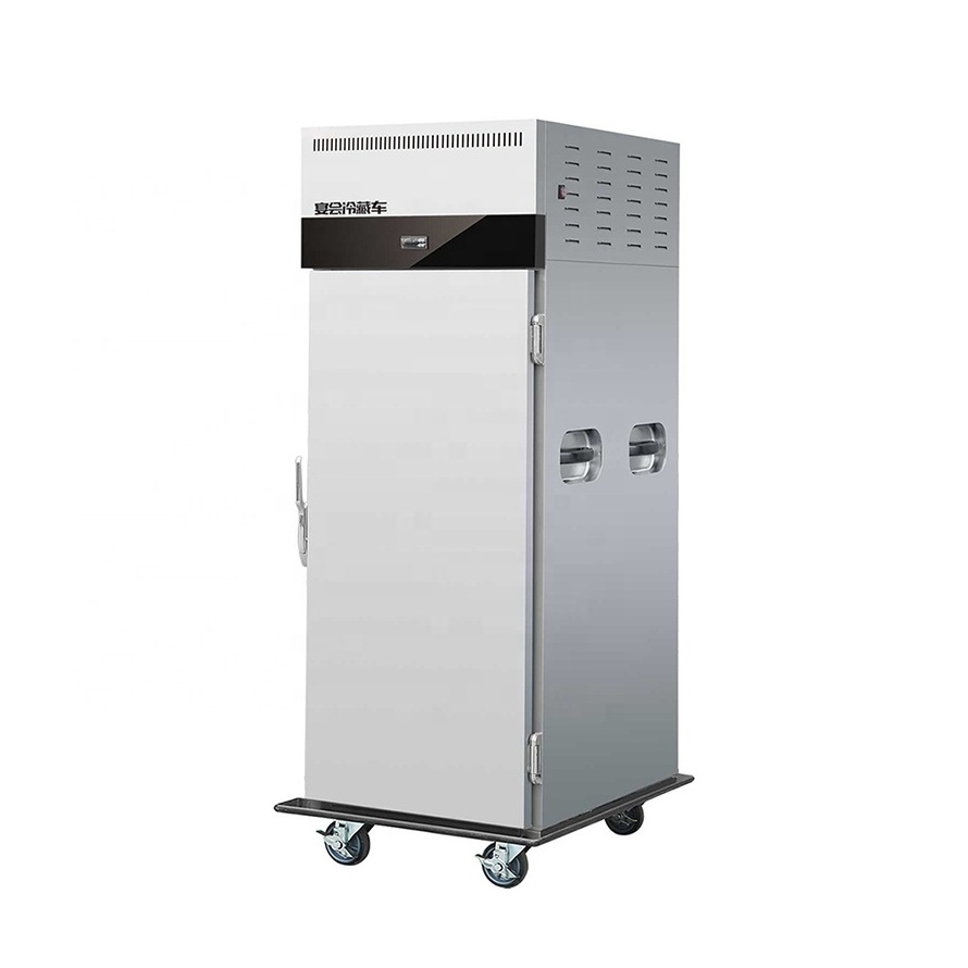 Commercial Stainless Steel Mobile Cold Cart Heated Holding Cabinet Banquet Trolley