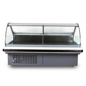 Commercial Glass Door Deli Meat Freezer Showcase Freezer Refrigerator For Supermarket