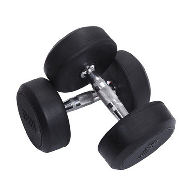 10 KG Hot Selling Cheap Black Fitness Equipment Home Cast Iron Custom Logo Sets 10kg Round Dumbbells For Sale