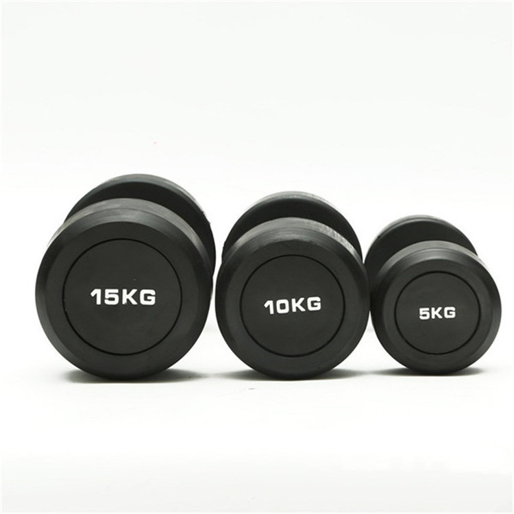 10 KG Hot Selling Cheap Black Fitness Equipment Home Cast Iron Custom Logo Sets 10kg Round Dumbbells For Sale