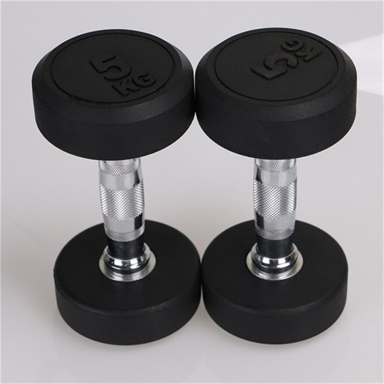 10 KG Hot Selling Cheap Black Fitness Equipment Home Cast Iron Custom Logo Sets 10kg Round Dumbbells For Sale