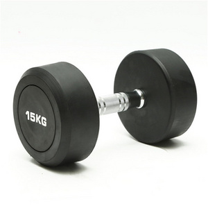 10 KG Hot Selling Cheap Black Fitness Equipment Home Cast Iron Custom Logo Sets 10kg Round Dumbbells For Sale