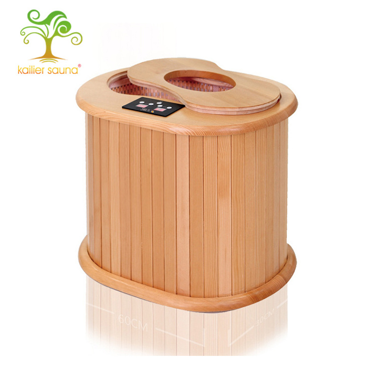 China products far infrared wooden steam foot massage barrel sauna