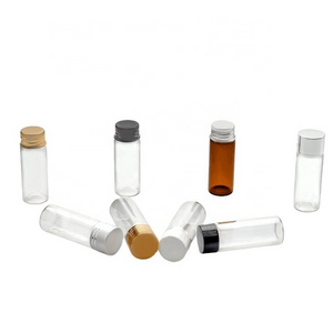 Clear Amber Tube 12ml Glass Bottle With Screw Cap 12 ml vials