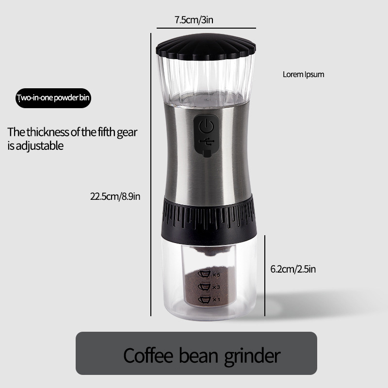 Flower electric coffee bean grinder portable small household grinder stainless steel automatic fresh coffee bean grinder