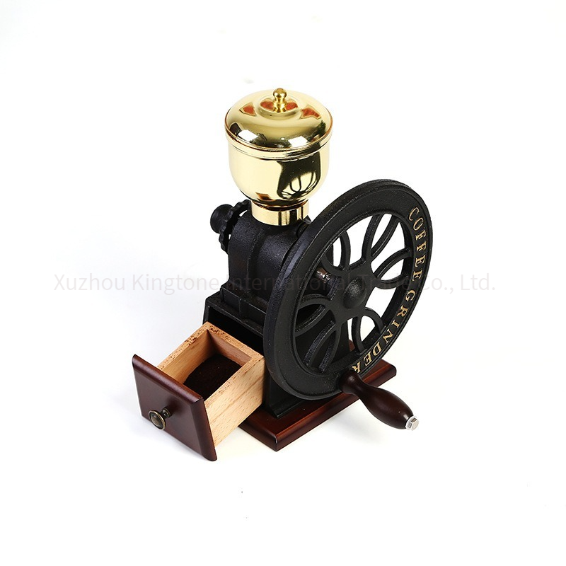 Gadgets 2024 2024 Retro large rocking wheel coffee grinder cast iron Ferris wheel powder manual coffee bean grinder