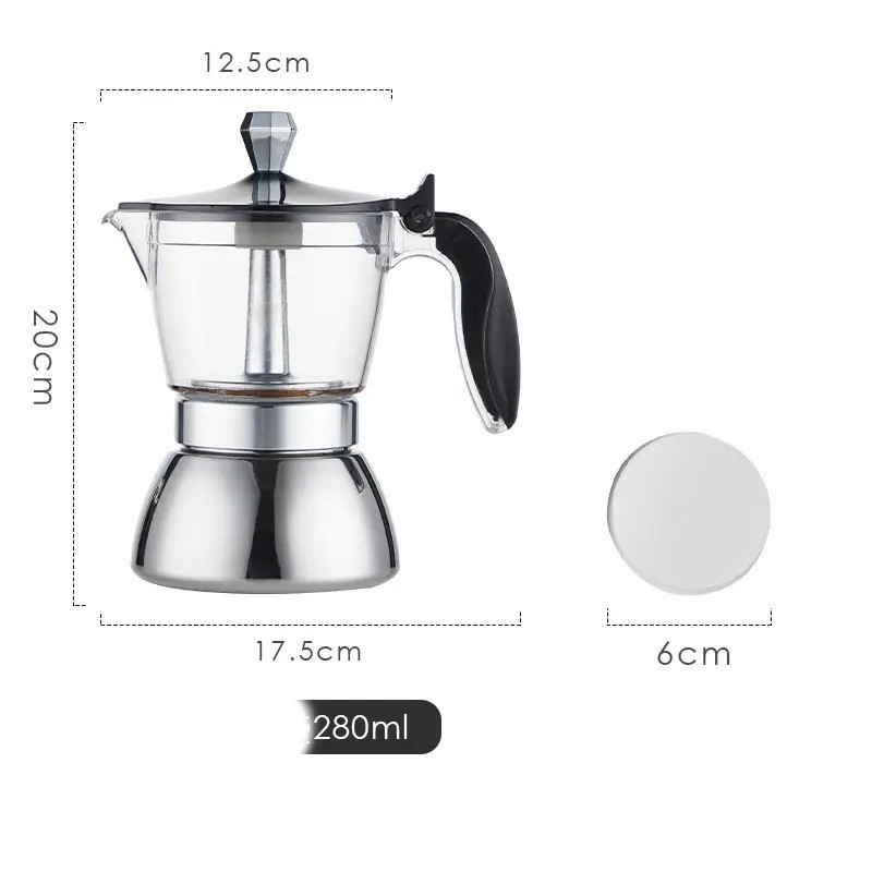 Hot selling Stove top 2 in 1 coffee maker Italian Moka pot espresso greca coffee maker brewer percolator ground coffee moka pot