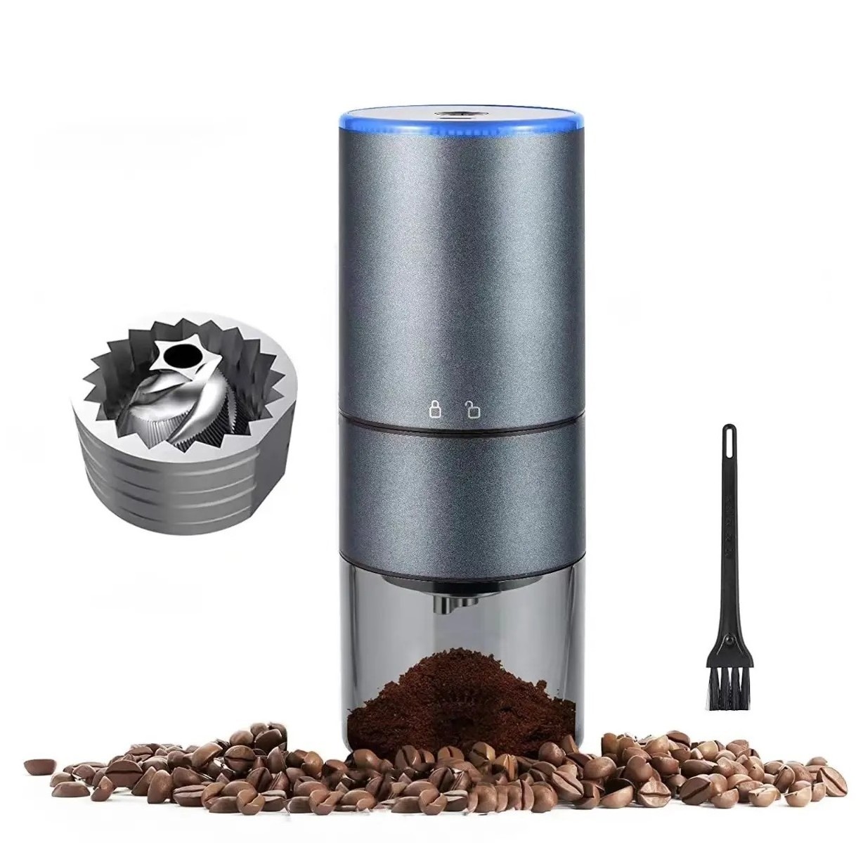 Hot selling Small Automatic Burr Coffee Bean Grinder USB Rechargeable Portable Coffee Grinder