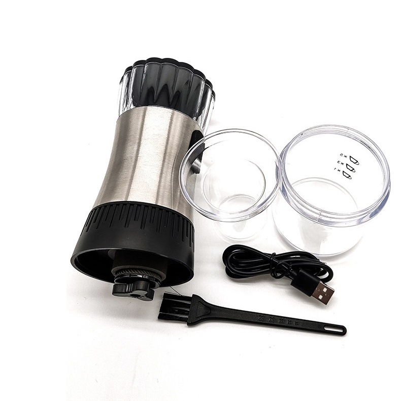 Flower electric coffee bean grinder portable small household grinder stainless steel automatic fresh coffee bean grinder