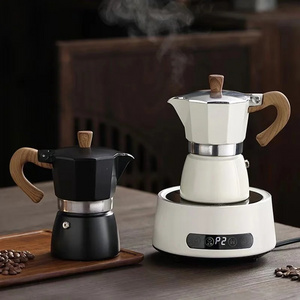 Hot Selling Aluminium Custom Espresso Cappuccino Coffee Maker Moka Express 6-Cup Stovetop Espresso Moka Pot