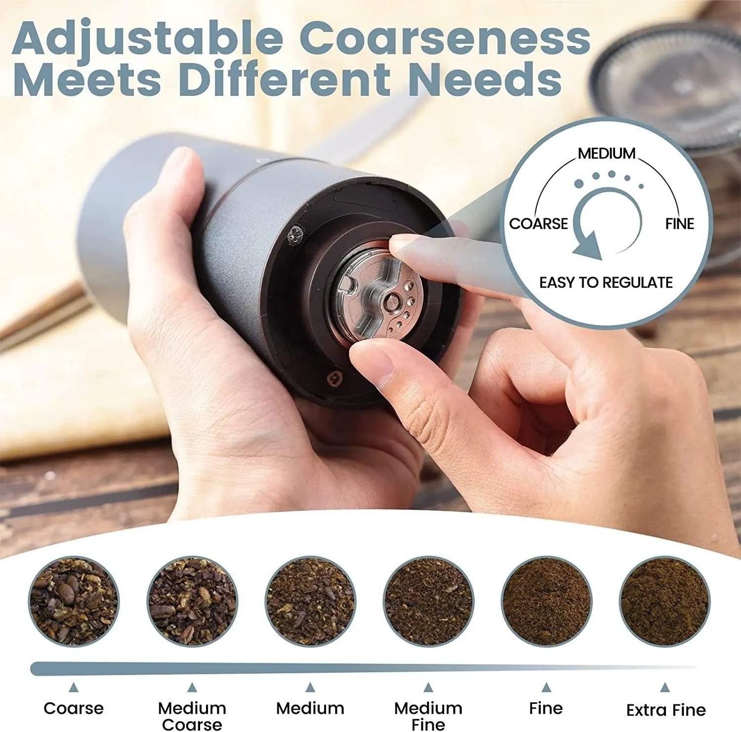 Hot selling Small Automatic Burr Coffee Bean Grinder USB Rechargeable Portable Coffee Grinder