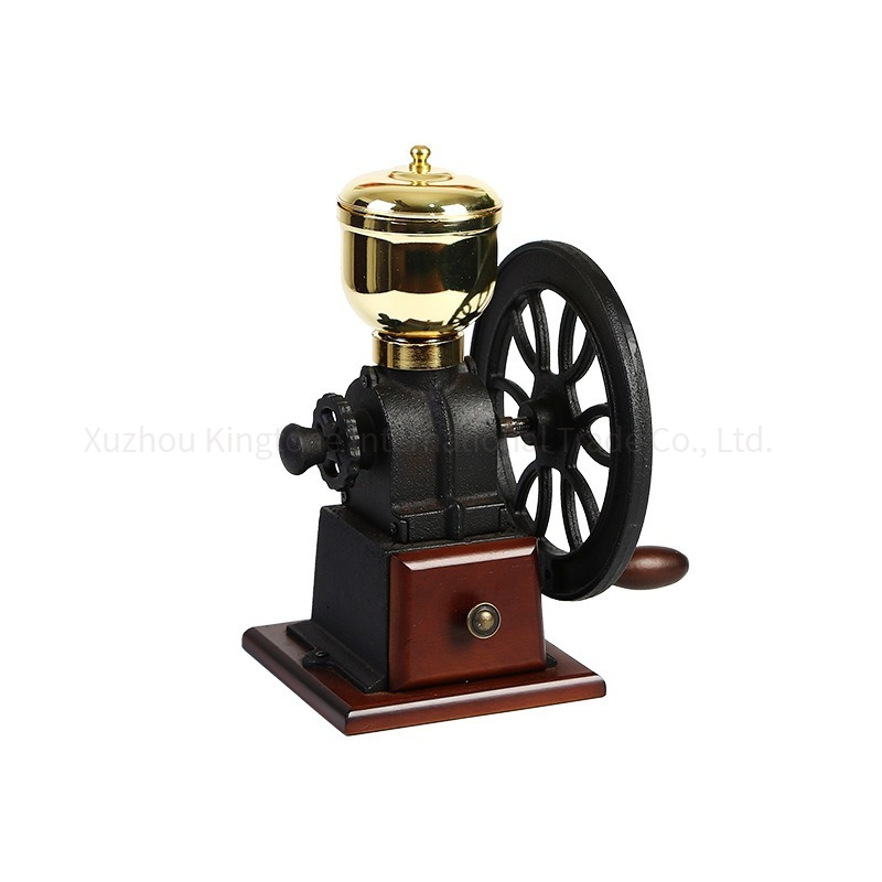 Gadgets 2024 2024 Retro large rocking wheel coffee grinder cast iron Ferris wheel powder manual coffee bean grinder