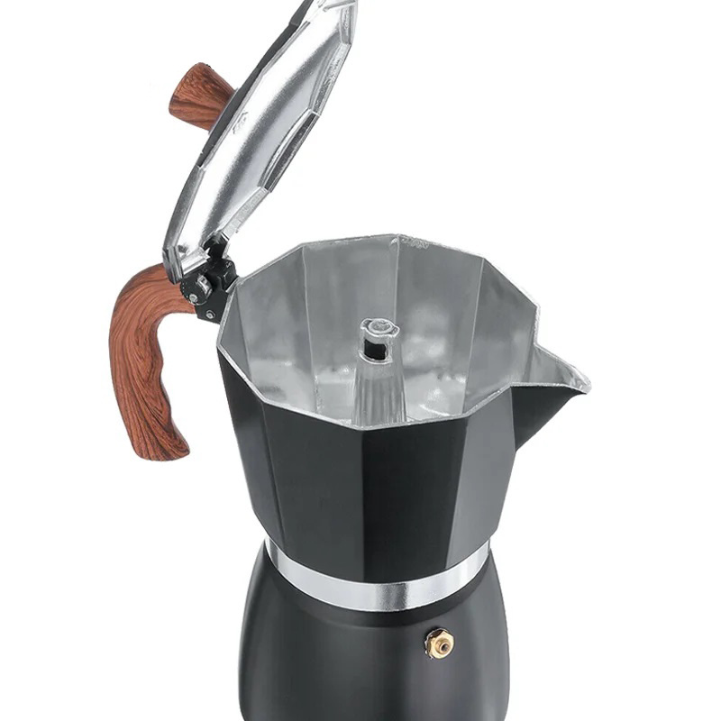 Hot Selling Aluminium Custom Espresso Cappuccino Coffee Maker Moka Express 6-Cup Stovetop Espresso Moka Pot