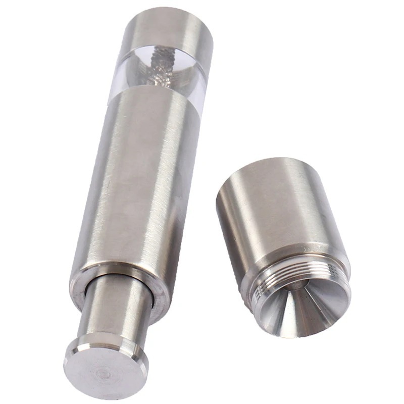 Stainless steel manual seasoning herb pepper grinder press crusher mini grinder freshly ground spice pepper mills