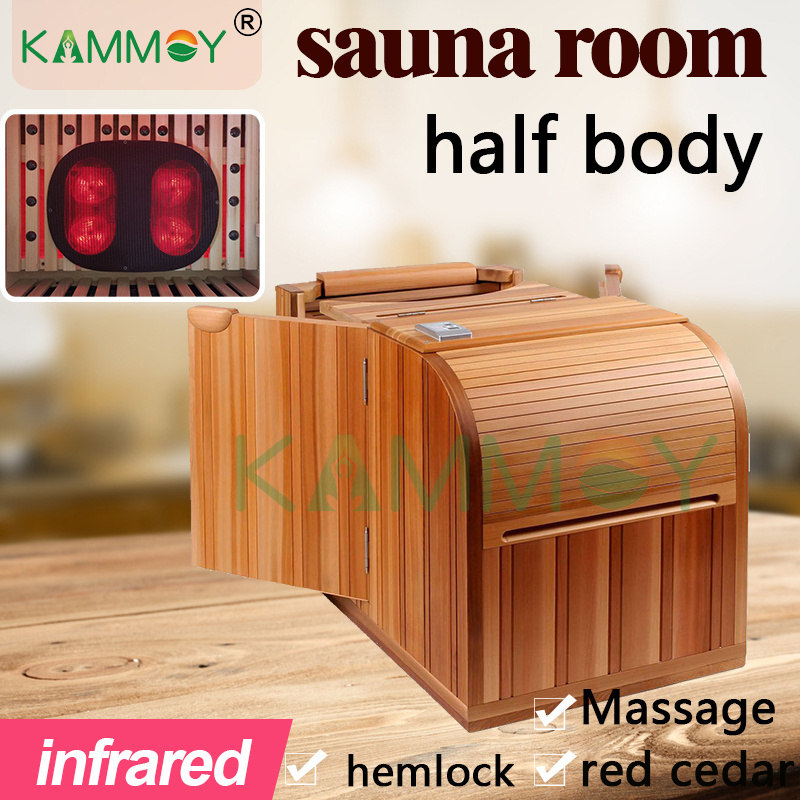 steam bath wooden sauna canada hemlock household mobile half body mini Factory direct sauna rooms Portable Far Infrared Sauna