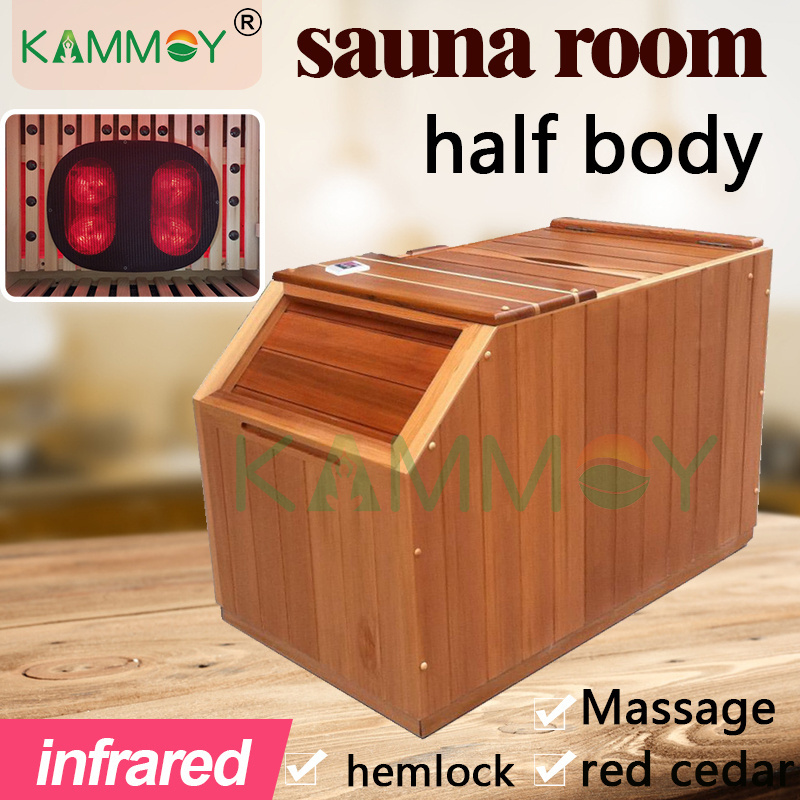 steam bath wooden sauna canada hemlock household mobile half body mini Factory direct sauna rooms Portable Far Infrared Sauna