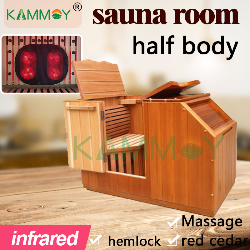 steam bath wooden sauna canada hemlock household mobile half body mini Factory direct sauna rooms Portable Far Infrared Sauna