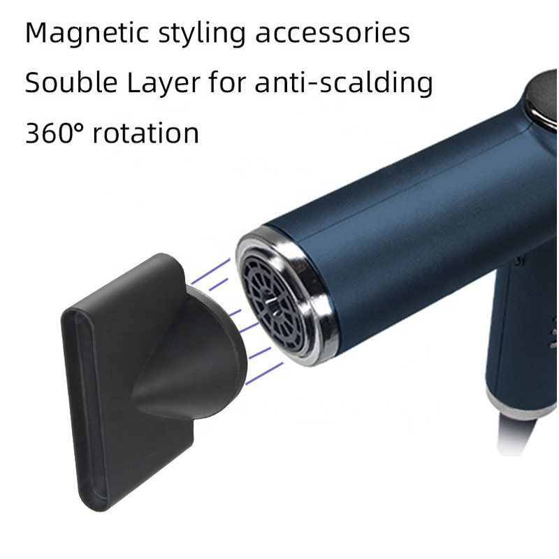 OEM wholesale 3 in 1 high speed hair dryer T-type brushless DC motor hair dryer lighter and smaller personal salon hair dryer