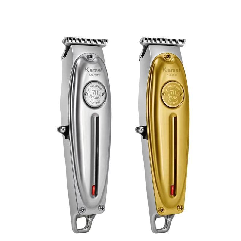 KM-1949 Cordless Silver and Gold Electric Hair Trimmer Multi-function Hair Cut Tools Hair Clippers With Combs