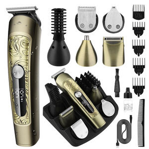 11 in 1 Multi-functional Portable LCD Display Electric Professional Body Men's Hair Clippers Electric Hair Trimmer