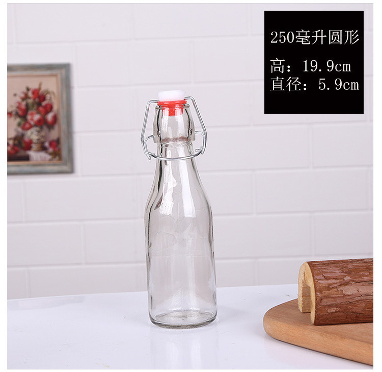 Wholesale Round 250ml 350ml 500ml 1000ml Swing Top Glass Bottle