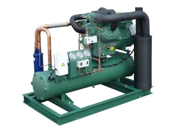 Water Cooled Condensing Unit with Brand New Bitzer Piston Compressor for Fish Seafood Meat Storage