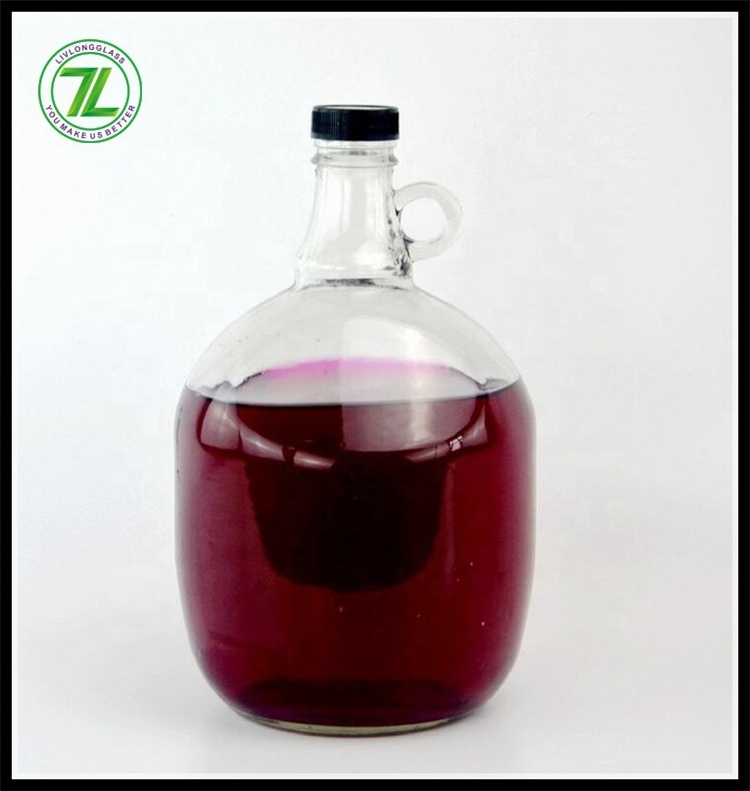 Transparent One Gallon 3.7L Glass Jug Kitchen Craft  Wine Bottles with Airtight Screw Caps