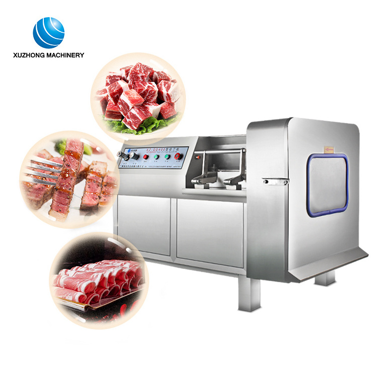 Fresh Chicken Breast Cube Dicer Machine Frozen Meat Bone Cube Cutting Machine Fresh Meat Dicer Dicing Machine Shredder Slicer