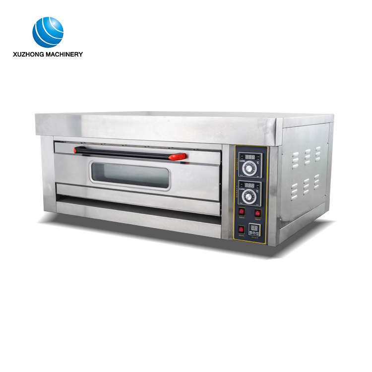 Stainless Steel Commercial Bread Electric Deck Baking Oven Bakery For Pizza Cake Toaster Oven Single Deck 2 Trays Built In Oven