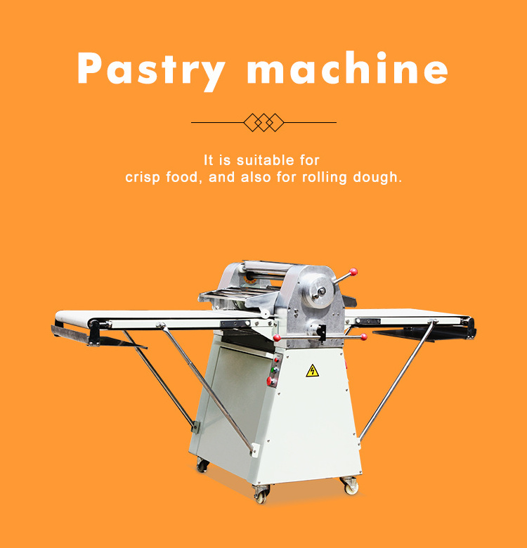 Electric Automatic Dough Sheeter Machine Puff Pastry Making Machine Flaky Pastry Dough Roller Table Top Dough Sheeter Machine