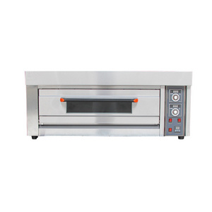 Stainless Steel Commercial Bread Electric Deck Baking Oven Bakery For Pizza Cake Toaster Oven Single Deck 2 Trays Built In Oven