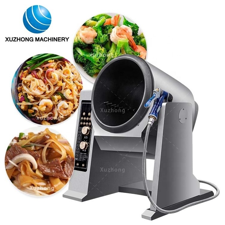 Fried Rice Machine 6L 12L Restaurant Kitchen Electric Automatic Stir Fry Machine Cooking Robot Rotating Fried Rice Robot Cooker