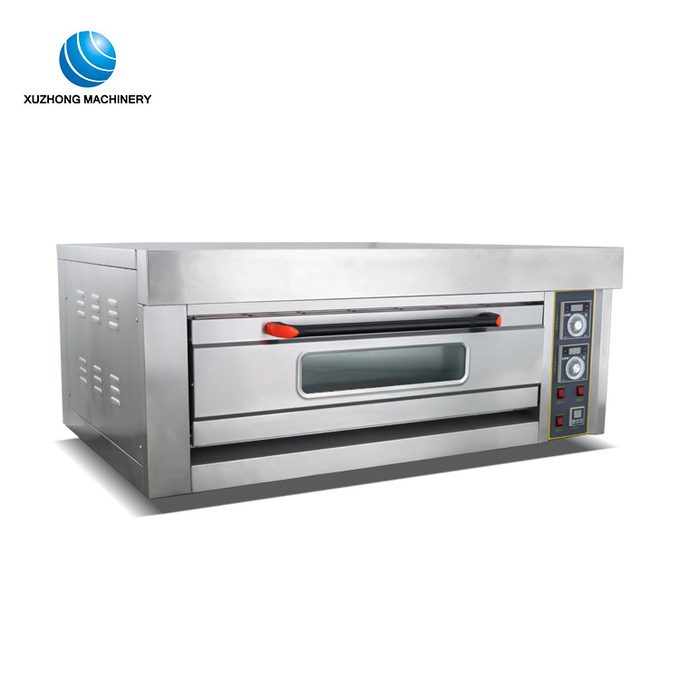 Stainless Steel Commercial Bread Electric Deck Baking Oven Bakery For Pizza Cake Toaster Oven Single Deck 2 Trays Built In Oven