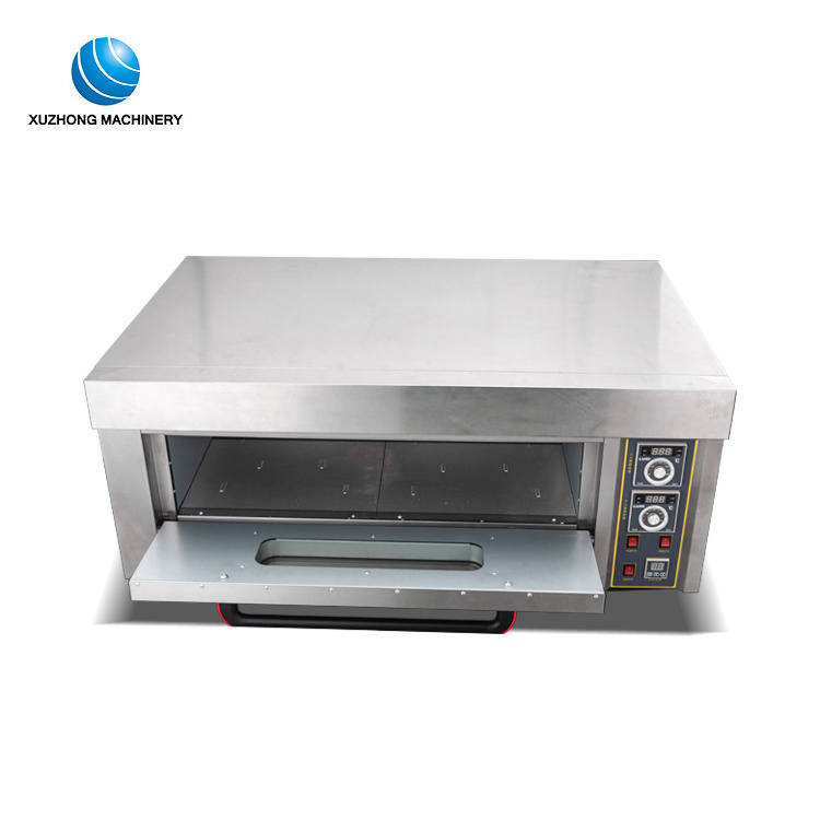 Stainless Steel Commercial Bread Electric Deck Baking Oven Bakery For Pizza Cake Toaster Oven Single Deck 2 Trays Built In Oven