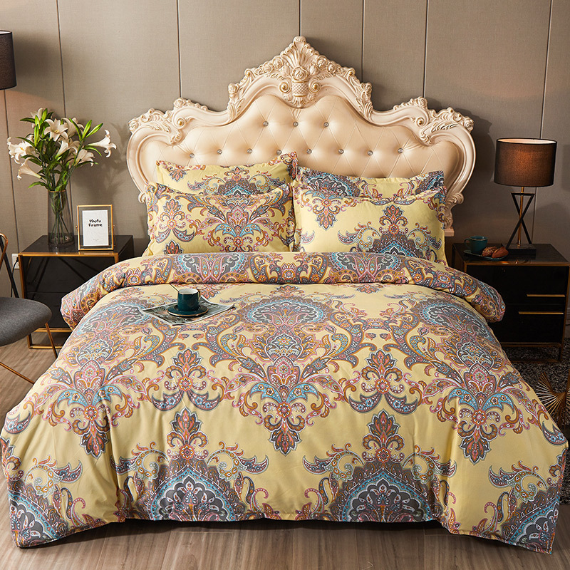 Fashion Burgundy Stitchinig Embroidery Quilts China Microfiber Bedspread Set Comforter Sets 3pcs Quilt Colcha Coverlets Bedding