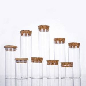 Custom  MIni glass tube 5ml 10ml 15ml 20ml 25ml 30ml Different Size Glass Test Tube With Cork Stopper