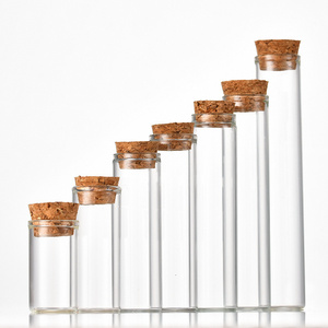 Wholesale 120mm Glass Storage Cork Bottle Glass Vials Large Test Tube With Cork Stopper