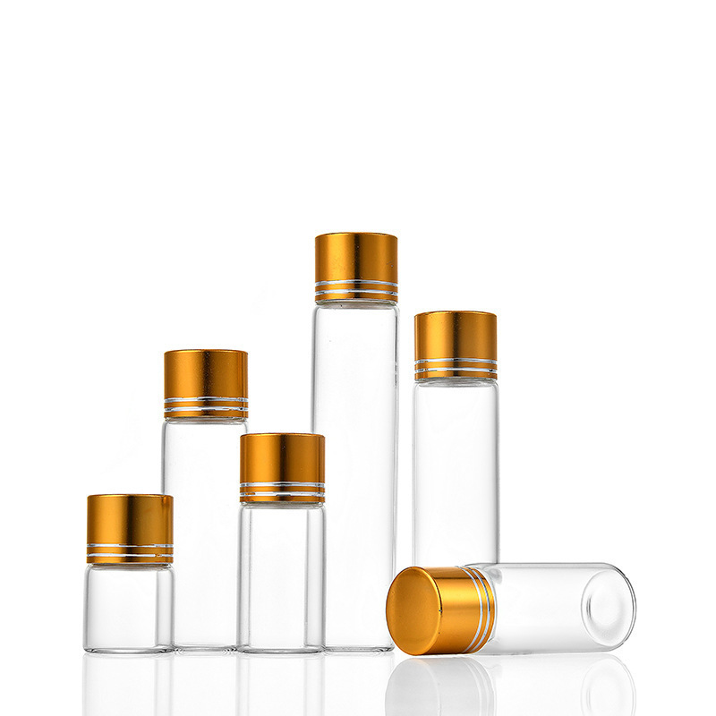 Wholesale 80mm 100mm empty pre glass tube storage test tube smell proof container with metal/plastic lids